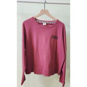 PINK: maroon crewneck